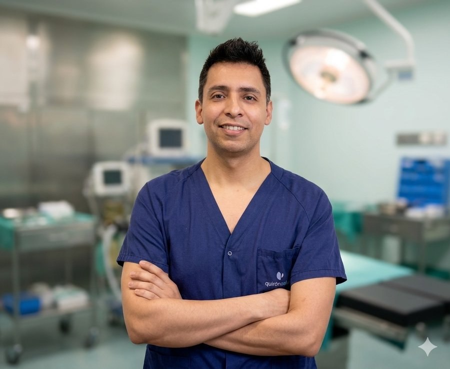 Dr. César Calero Polanco, traumatólogo especialista en rodilla, quirófano Quirónsalud Valencia